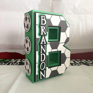 Soccer theme 3D paper letter or number Custom soccer decoration