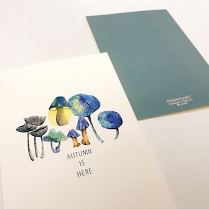 Tarjeta de felicitación de otoño - El otoño está aquí