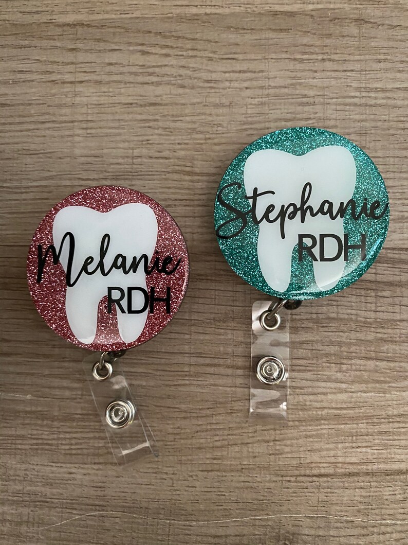 Dental Badge Reel Custom Tooth Etsy