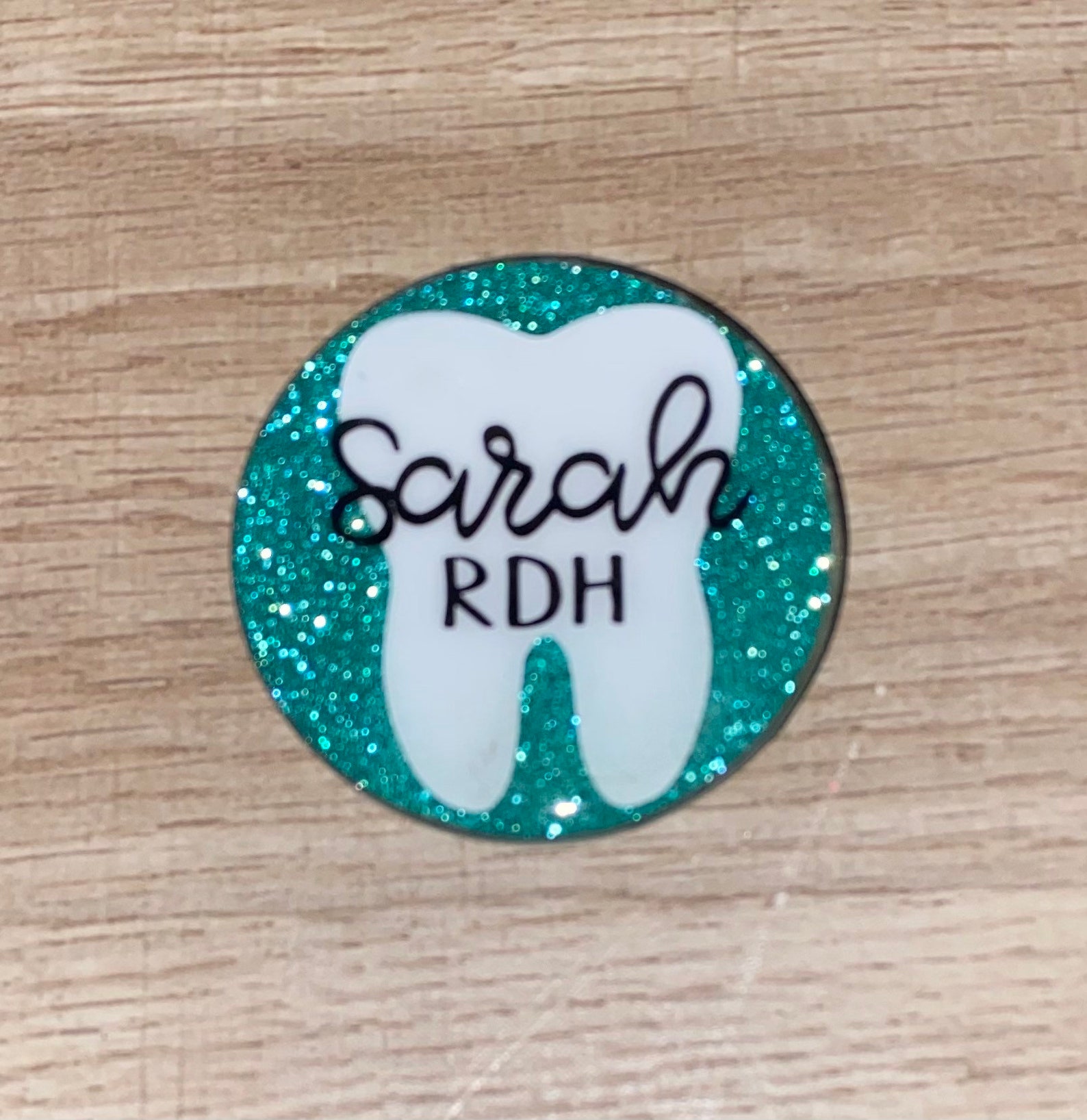 Glitter Dental Name Tag Etsy