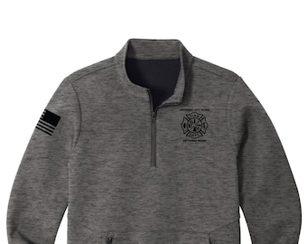 Firefighter Quarter Zip Pullover | Military First Responder Gift | Apparel | Service Member