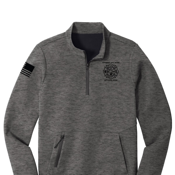 Firefighter Quarter Zip Pullover | Military First Responder Gift | Apparel | Service Member