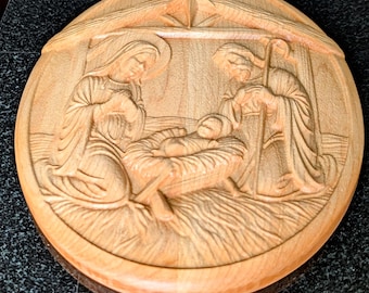 3D Nativity Scene Relief: CNC Carving & 3D Printing (Digital Download)