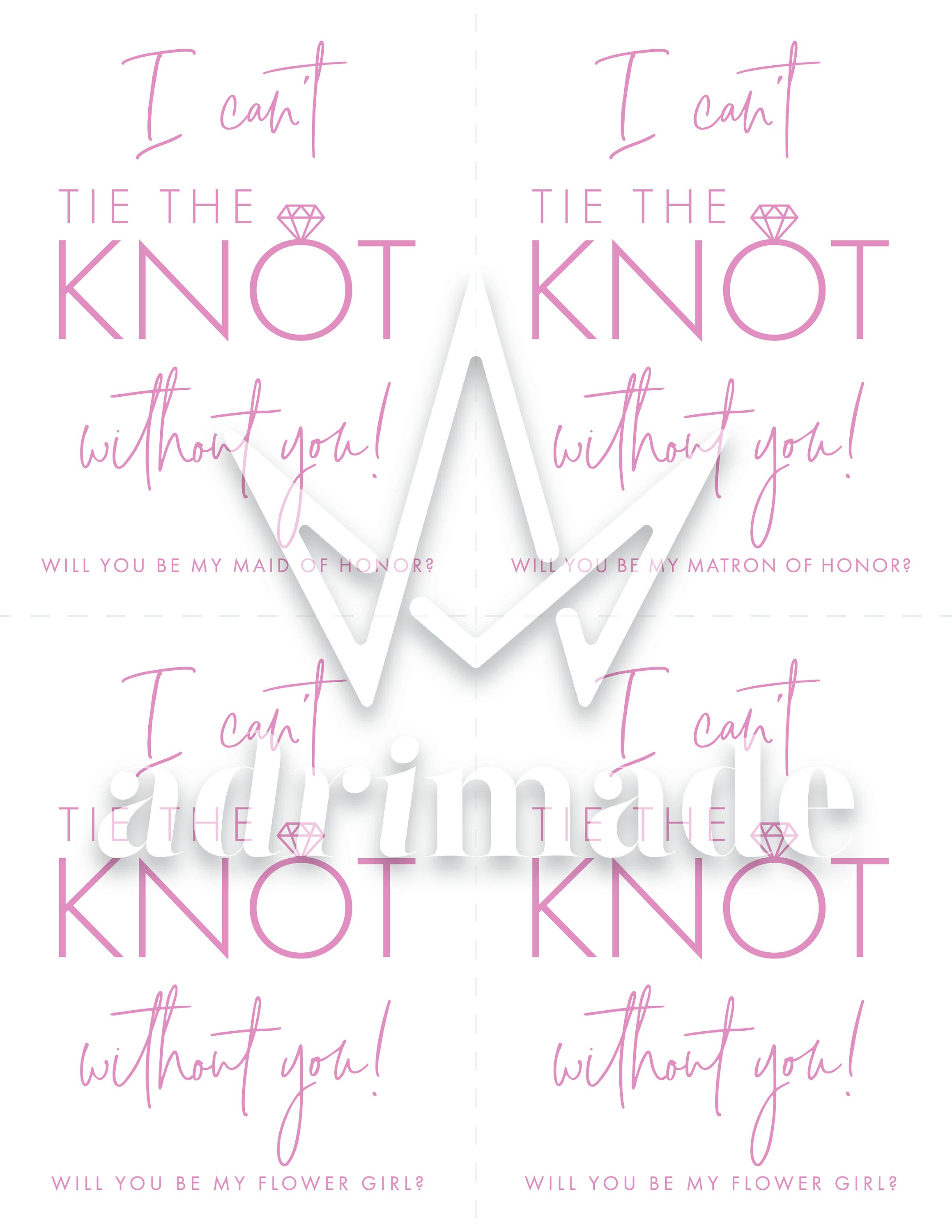 DIGITAL DOWNLOAD I can't tie the knot without you | Etsy