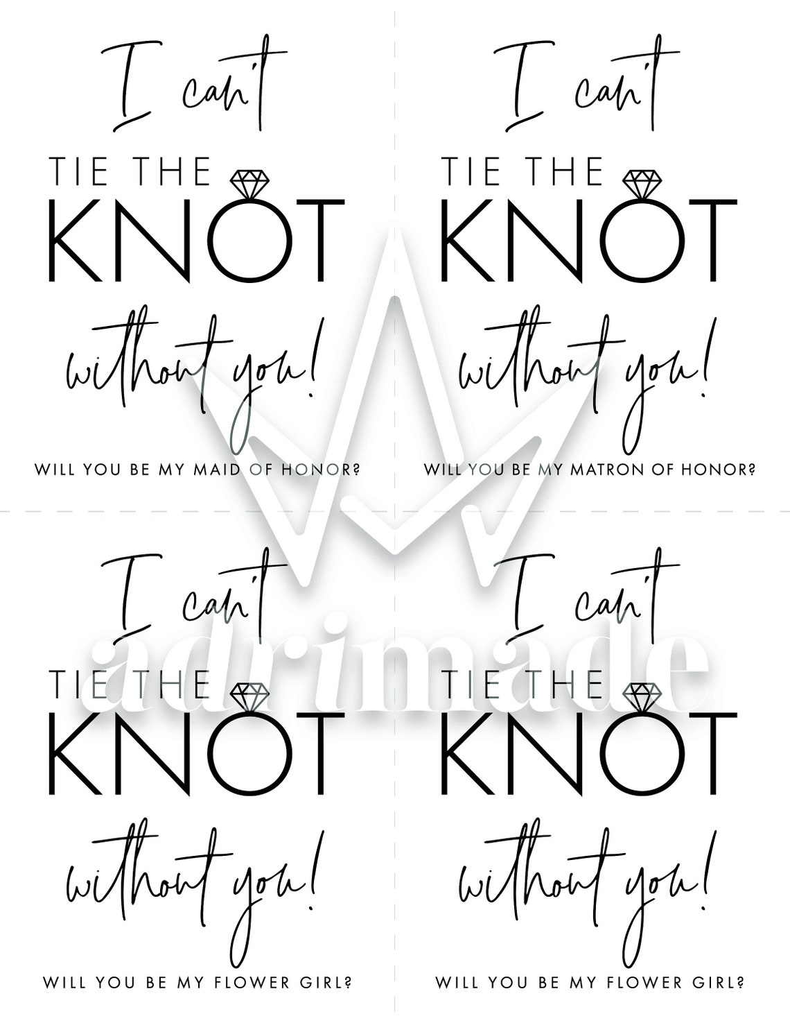 DIGITAL DOWNLOAD I can't tie the knot without you | Etsy
