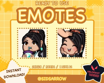 Twitch Emote / Sage Emote Pack 2 (sips / headpats) / Valorant sub emoji for streamer - Discord
