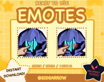 Twitch Emote / Omen Emote Pack (boop) / Valorant sub emoji for streamer - Discord