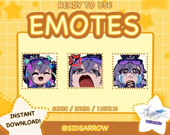 Twitch Emote / Silver wolf Emotes Pack (Hype, sad, angry) / Star Rail sub emoji for streamer - Discord