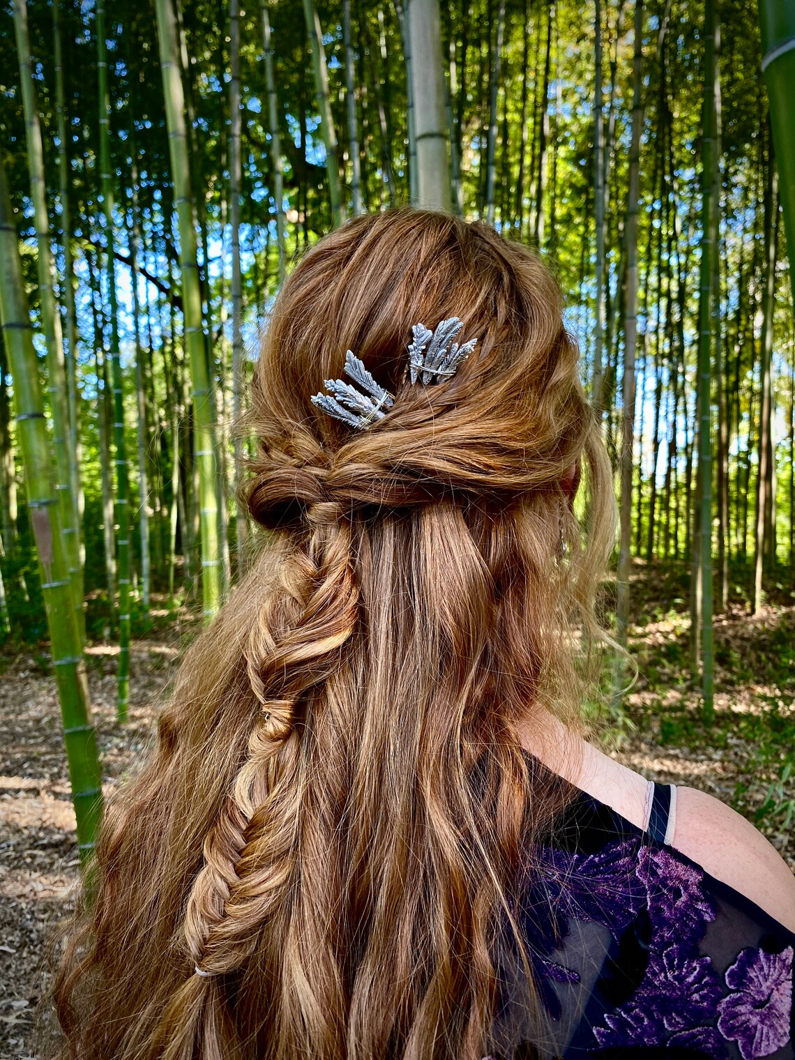 Aluminum comb medieval hair piece small hair fork metal Etsy