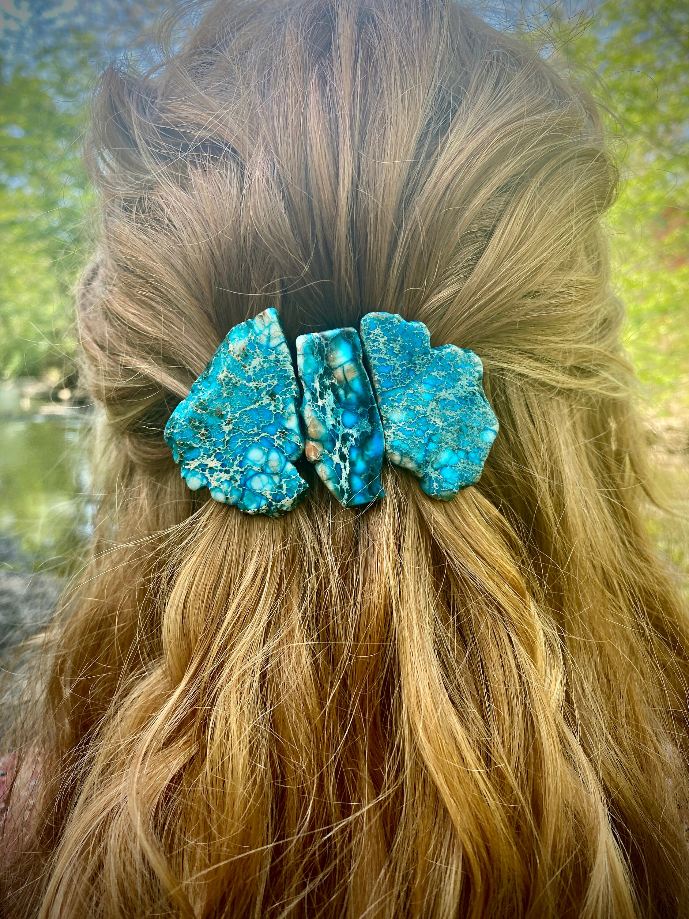 Handmade barrette earthy handmade jewelry bohemian hair Etsy