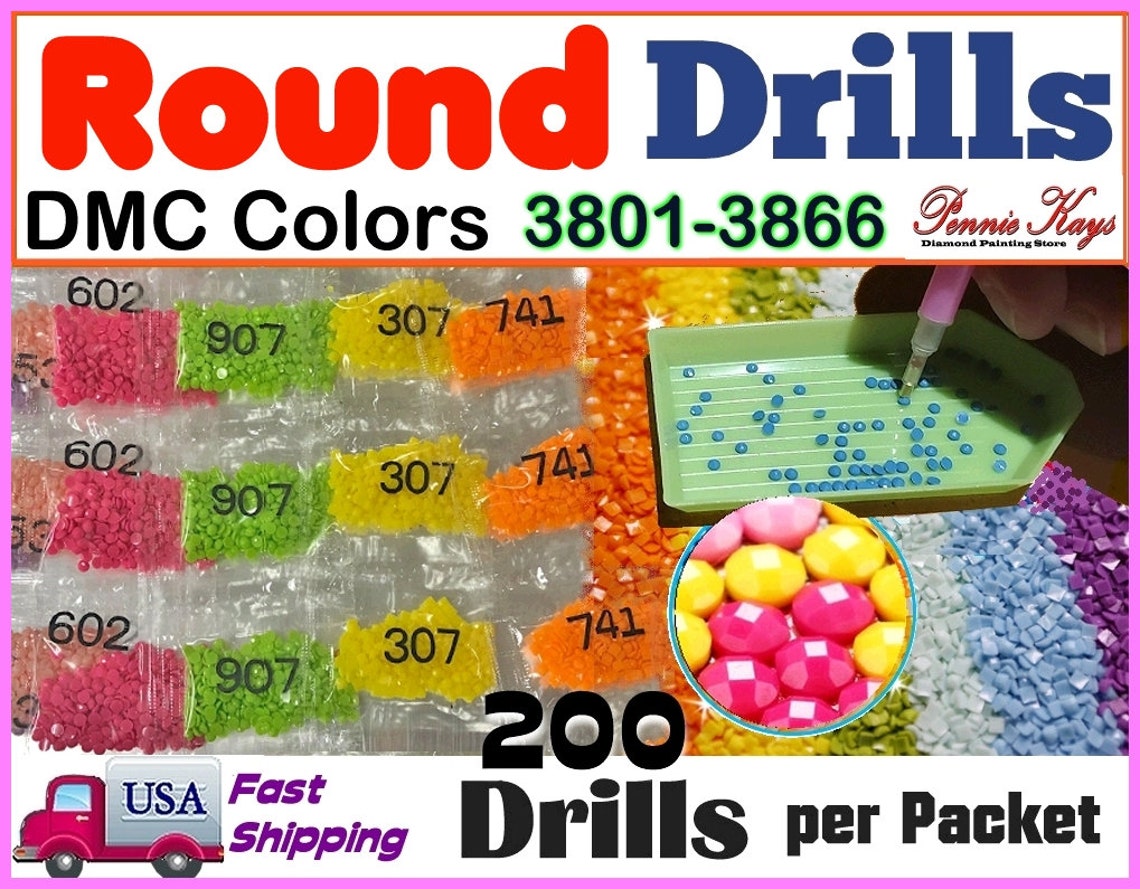 447 Colors Round Drills for Diamond Painting. DMC colors Etsy