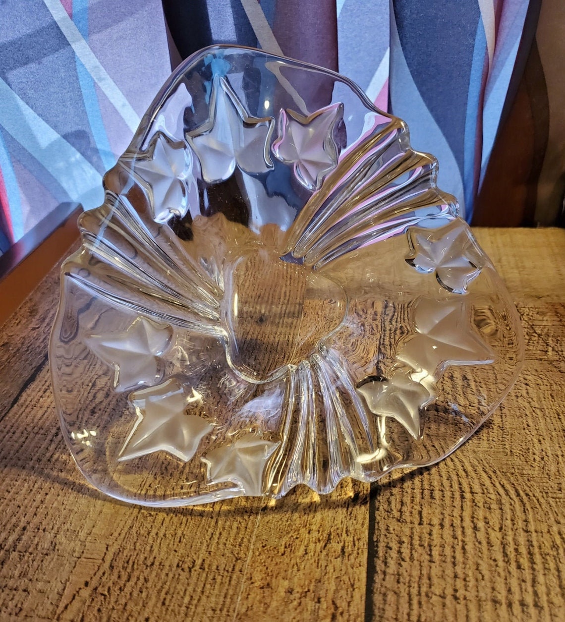 Vintage Mikasa Crystal Centerpiece Bowl Parisian Ivy Etsy
