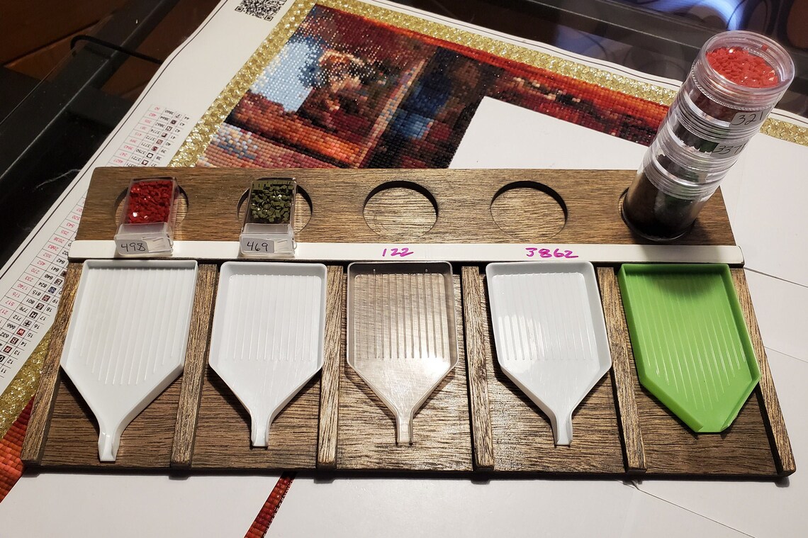 Diamond Painting Drill Tray Organizer 5 Bay Tray Etsy