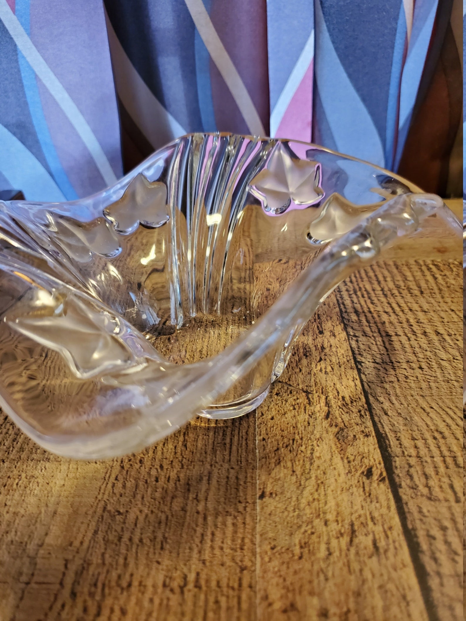 Vintage Mikasa Crystal Centerpiece Bowl Parisian Ivy Etsy