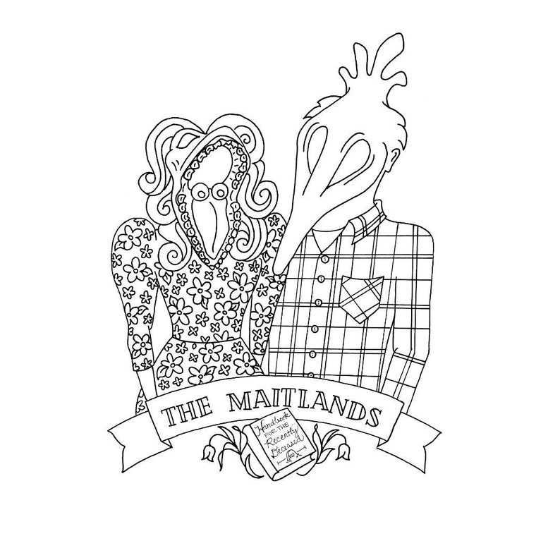 Printable Beetlejuice Coloring Page Digital Download The Etsy Ireland
