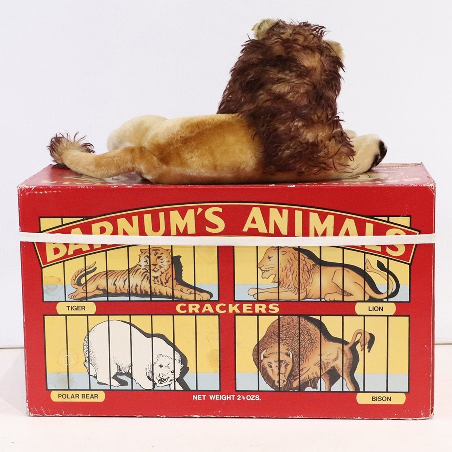 Enorme Steiff Lion y Barnums Animal Cracker Box Etsy México