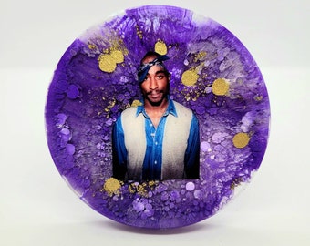 Disc Golf Mini Marker (Tupac) Epoxy Resin By Gripley's