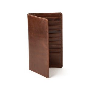 Portefeuille long en cuir 20 cartes, portefeuille avec protection RFID avec compartiment pour téléphone, cadeaux d'anniversaire en cuir personnalisés pour hommes, cadeau monogramme pour papa