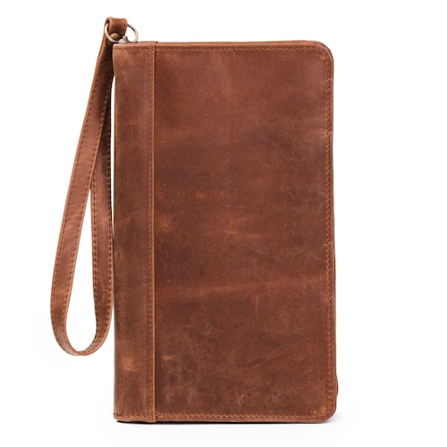 Full Grain Leather Passport Holder Personalized Leather Zip Etsy