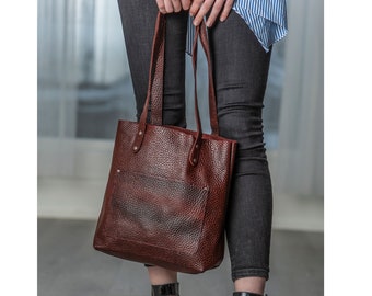 Leather Totes For Women Leather Tote Bag with Zipper Monogram Women's Leather Handbag Purse Shoulder Bag Christmas Gifts For Her