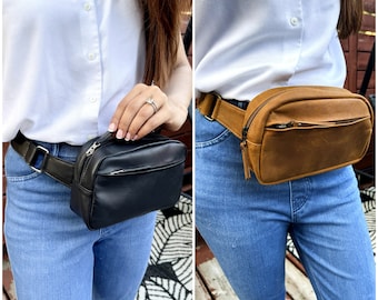 Leder Fanny Pack für Frauen Personalisierte Gürteltasche Vollnarbenleder Bum Bag Gürteltasche Womens Festival Bag Passt iPhone Pro Geschenke für Sie