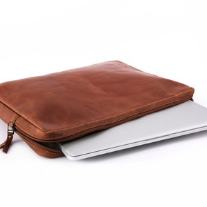 MacBook 13 Inch Case, MacBook Sleeve, Leather Laptop Case, Laptop Sleeve Fits 15&quot; Laptop, Graduation Gifts, Document Holder