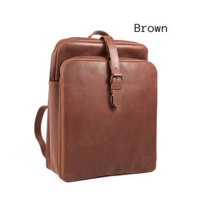 Sac à dos en cuir pour femme, sac à dos personnalisé en cuir pleine fleur, sac à dos de voyage en cuir pour ordinateur portable, cadeaux de Noël pour elle
