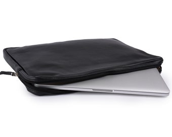 Custodia per laptop da 15" personalizzata, custodia per MacBook da 13 pollici, monogramma manica MacBook, custodia in pelle per laptop, regali di laurea, porta documenti