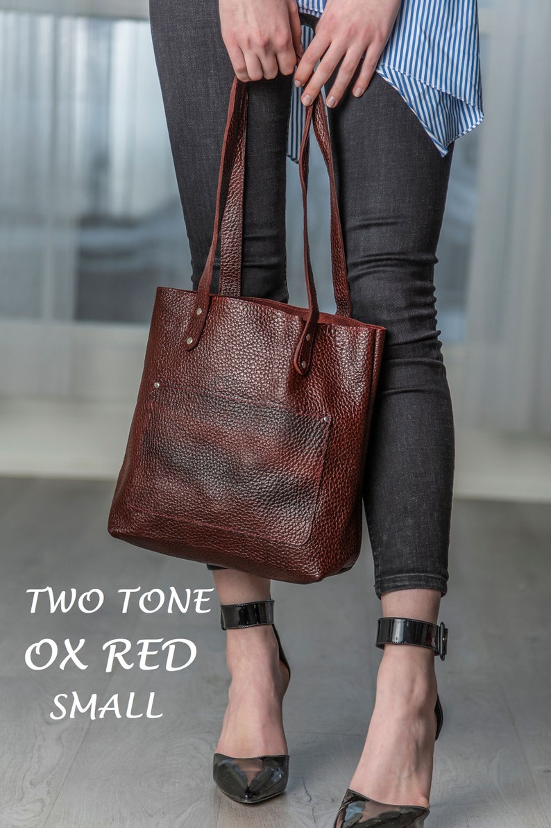 Leather Tote Bag Leather Purse Christmas Gifts for Her Etsy