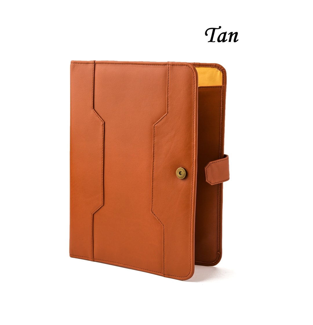 Mens Leather Portfolio, Personalized Leather Organizer Laptop Case
