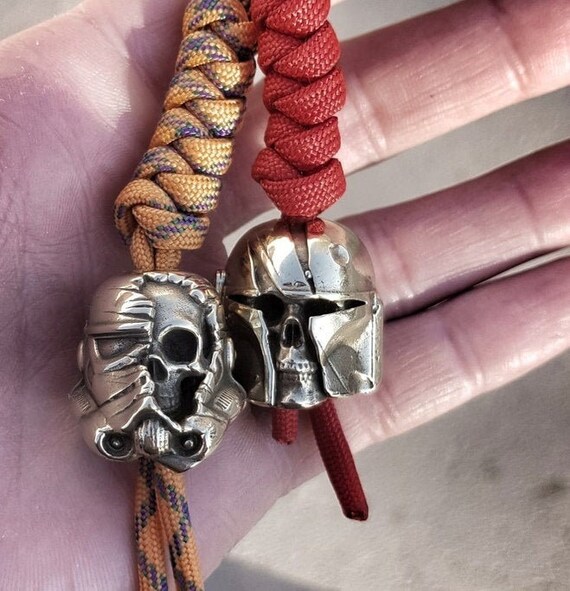Paracord Bead Stormtrooper Mandalorian Paracord Bead Skull Etsy