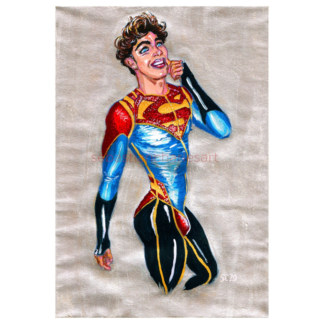 Superboy Gouache Painting | Gay, Queer, Comic Book, Gay Art, Gay Geek, Lgbtq - Etsy