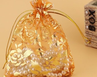 2pcs 23x20cm Organza Pouch gift favour bags.Party jewelry Halloween spider web 