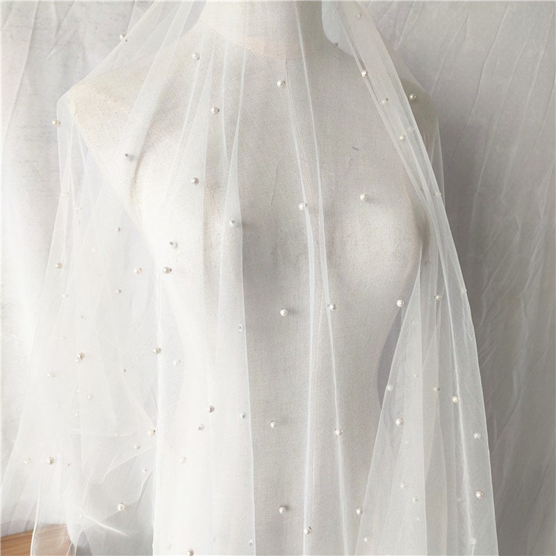 Beaded Pearl Lace Fabric - Etsy