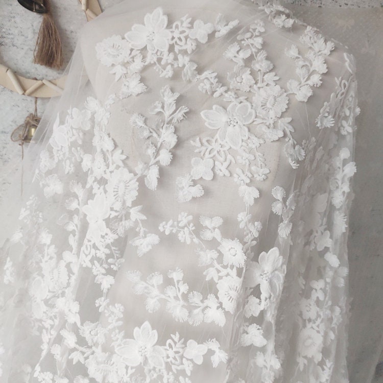 Guirlande Dentelle Ivoire Pour Mariage Ou Fête - Fabriquée Main, Polyester Fleuri (Vintage, UK)