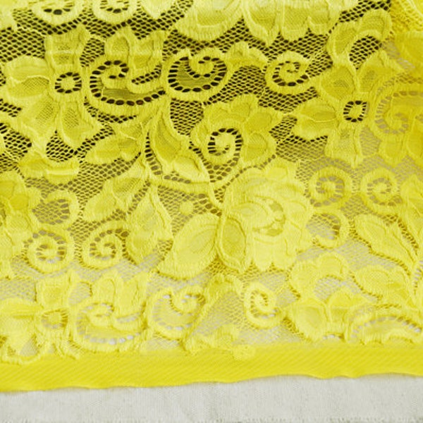 dentelle tissu jaune fleur tissu extensible voile dentelle de mariage dentelle robe de mariée en dentelle tissu 59" largeur par yard