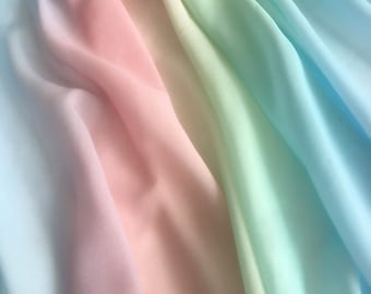 Ombre Gradient Chiffon fabric Colorful Soft Flowing Fabric For Prom Gown fabric, , Maxi Dress fabric, Spring Skirt fabric, By 1 yard