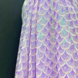 2 colors Purple Iridescent Shinny Sequins Lace Fabric Fish Scales Embroidery Lace tulle For Girl Dress Tutu Dress Wedding Dress Bridal Veil