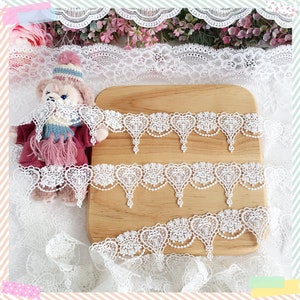 Exquisite Custom White Pink Lolita Lace Venice Alice Lace Trim ...