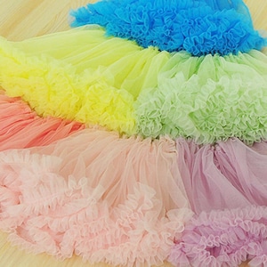 15 colors Lace fabric Ruffled Floding Lolita Lace white pink soft wedding lace bridal lace dress fabric veil lace 11.8&quot; width by the yard