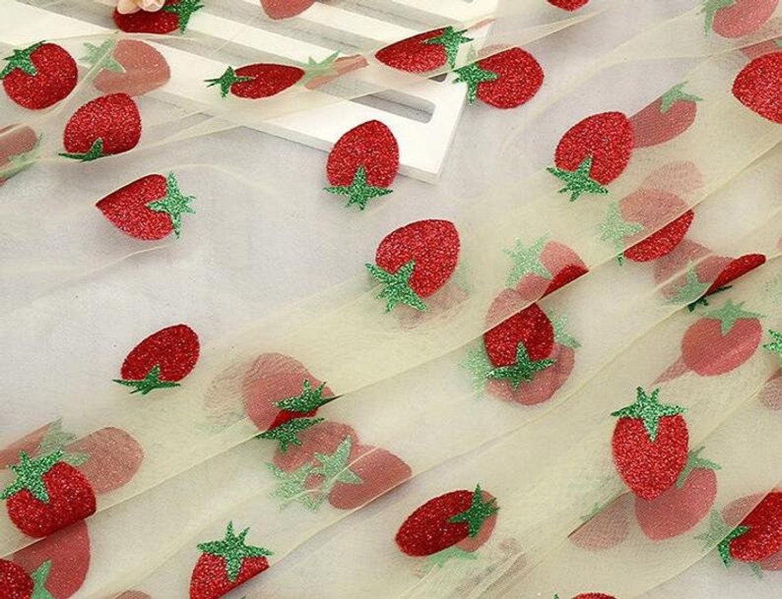 strawberry sequin tulle