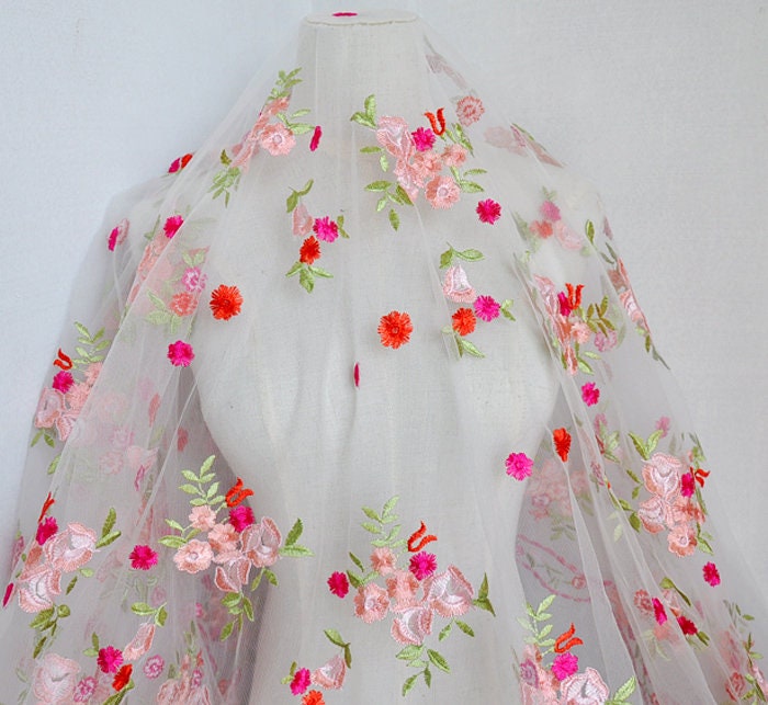 2 Colors White Tulle Black Tulle Lace Fabric Pink Etsy