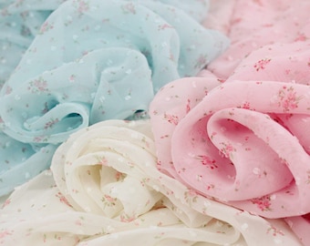 chiffon fabric pink beige blue small floral dot embroidery wedding lace bridal lace dress fabric veil lace 59" width by the yard