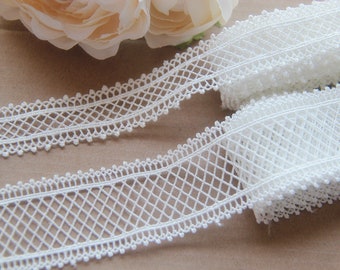 2 yards Lace trim exquisite white mesh alice lace alencon embroidery wedding lace bridal lace dress fabric 2.5cm, 4cm width