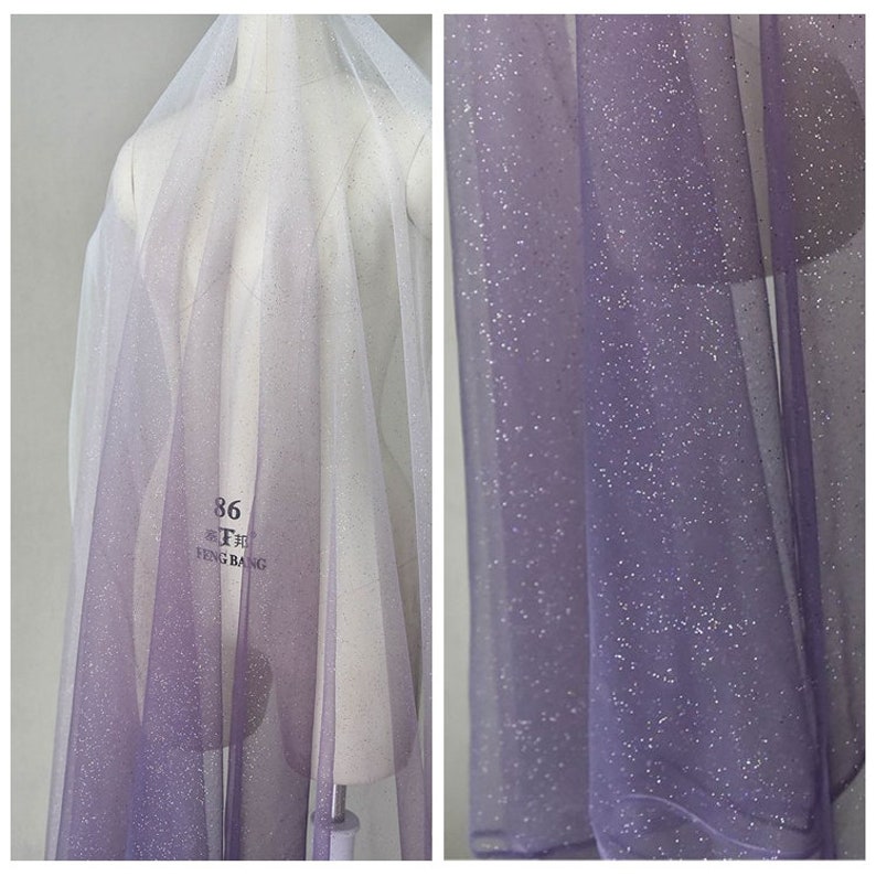 4 Colors Gradient Lace Fabric Black Sequin Exquisite Soft Tulle Fabric ...