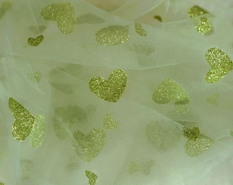 10 colors Glitter sweet heart soft tulle flower embroidered lace fabric for baby dress ball gown floral wedding dress lace top 59" width