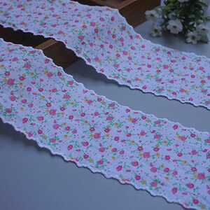 2 yard white cotton lace trim exquisite small flower embroidery soft fabric wedding lace bridal lace dress fabric 3.34&quot; width
