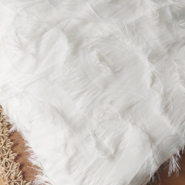 Weiße Plissierte Chiffon-Spitze – Elastischer Besatz Für Hochzeitskleider, DIY & Dekoration (Breite 15,2 Cm)