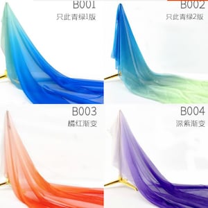 32 kleuren ombre gradiënt 30D chiffon stof multi-tonen zachte vloeiende stof voor galajurk, regenboogjurk, maxi-jurk, lenterok,