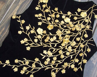 6 colors Lace Applique Gold White Plum Blossom exquisite embroidery bodice applique Super Luxury Bridal wedding applique veil applique